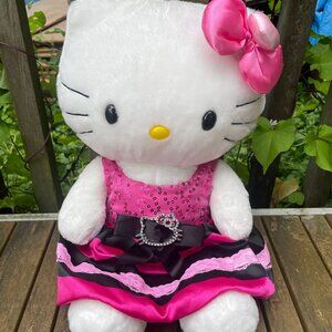Hello Kitty Build a Bear Plush With Bow and Dress
